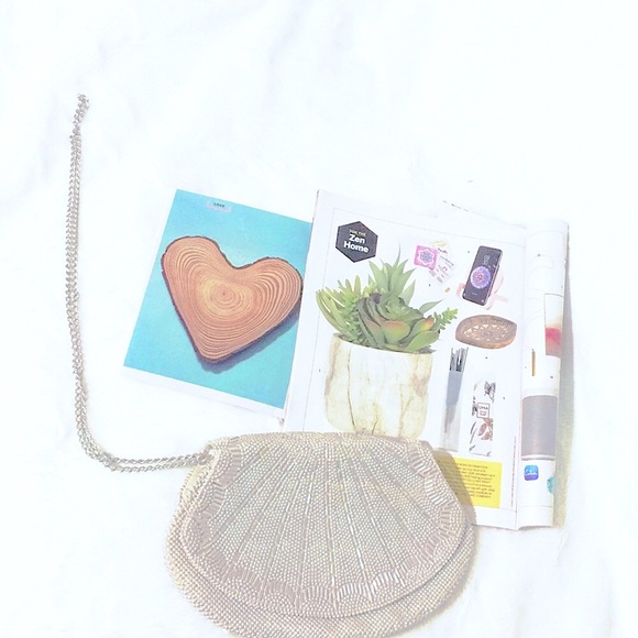 Rare VTG: Glitzy Hollywood Glamour 1940-1950’s Evening Bag Hand Beaded SeaShell - Picture 9 of 16